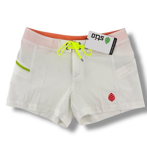 Stio Pants - Stio CFS Board Shorts Womens Size 10 White Morning Frost 4" Inseam